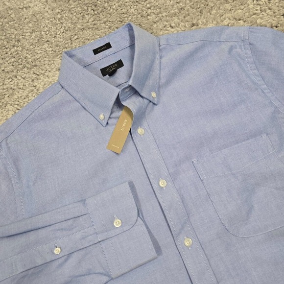 J Crew Ludlow Shirt Men 16 1/2 33 Blue Button Down Long Sleeve Micro Dots Office - Picture 1 of 15